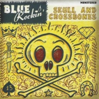 Blue Rockin Skull & Crossbones