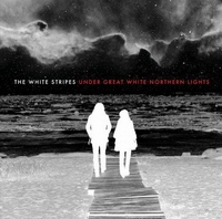 White Stripes Under Great White Northern Lights