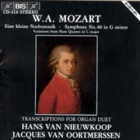 Mozart, Wolfgang Amadeus Transcriptions For Organ