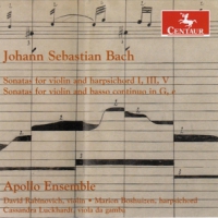 Bach, Johann Sebastian Sonatas For Violin And Harpsichord/basso Continuo Sonat