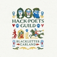 Hack-poets Guild Blackletter Garland (blue Swirl)